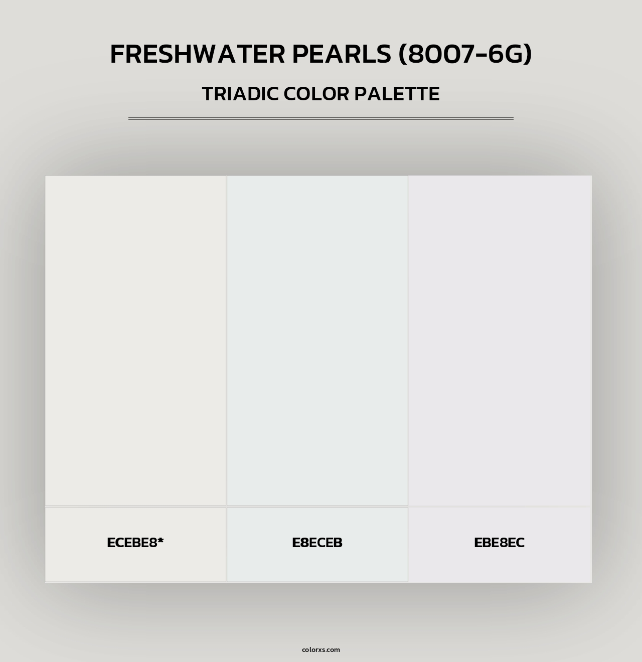 Freshwater Pearls (8007-6G) - Triadic Color Palette