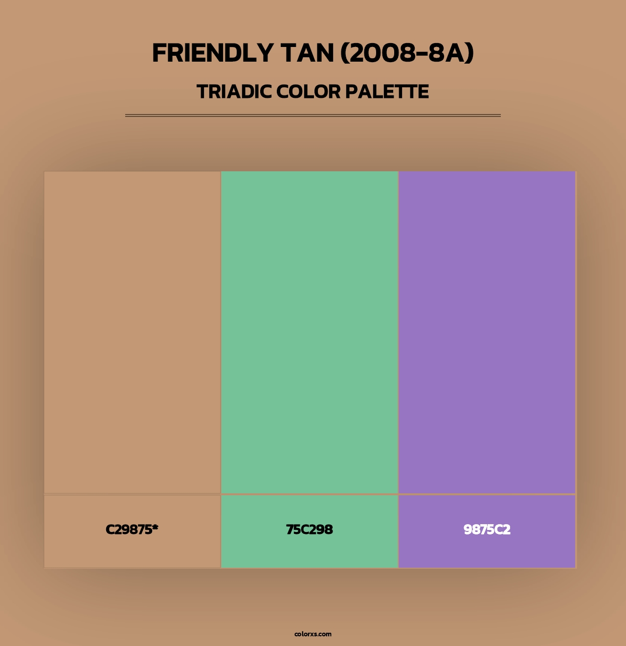 Friendly Tan (2008-8A) - Triadic Color Palette