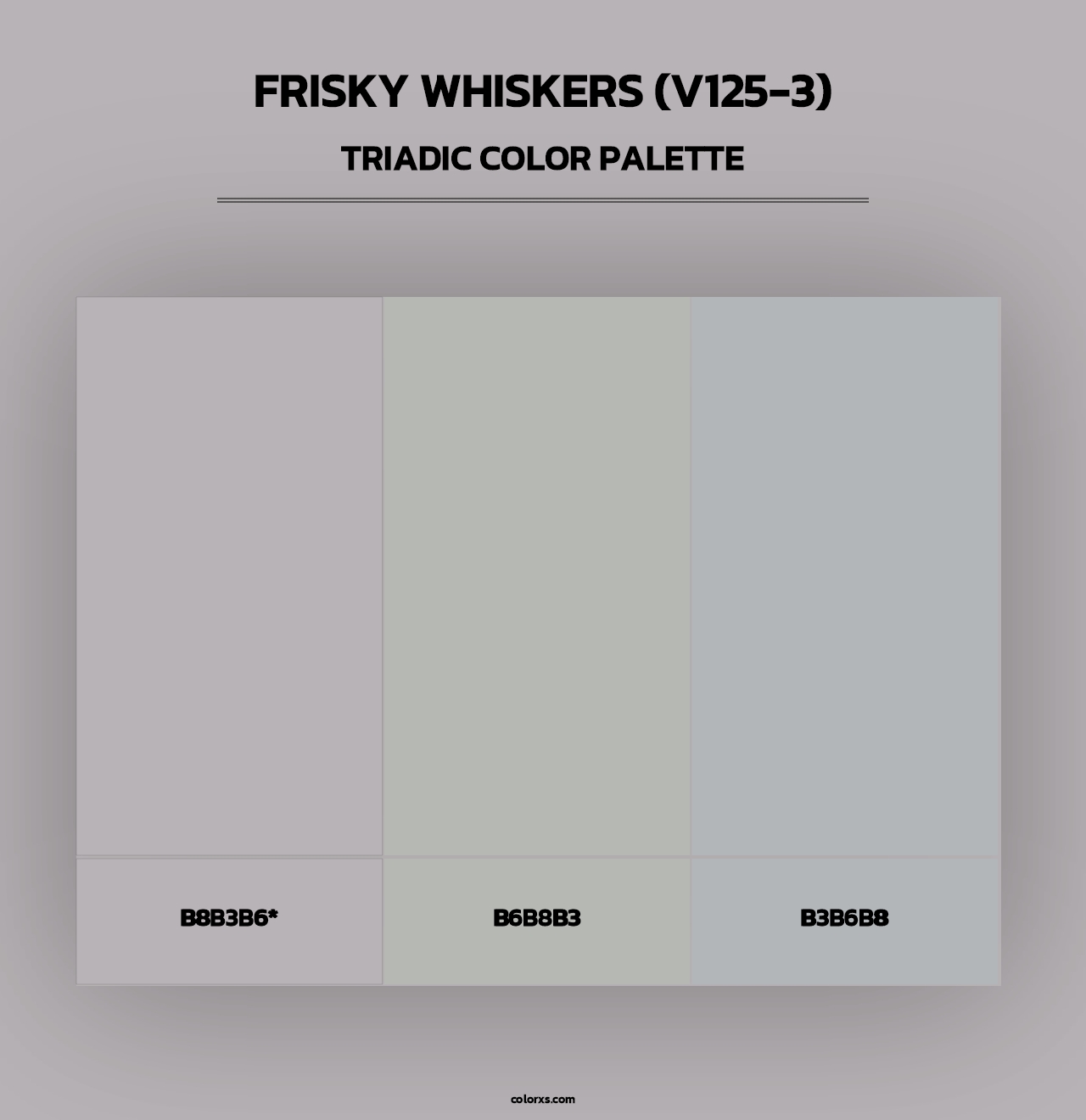 Frisky Whiskers (V125-3) - Triadic Color Palette
