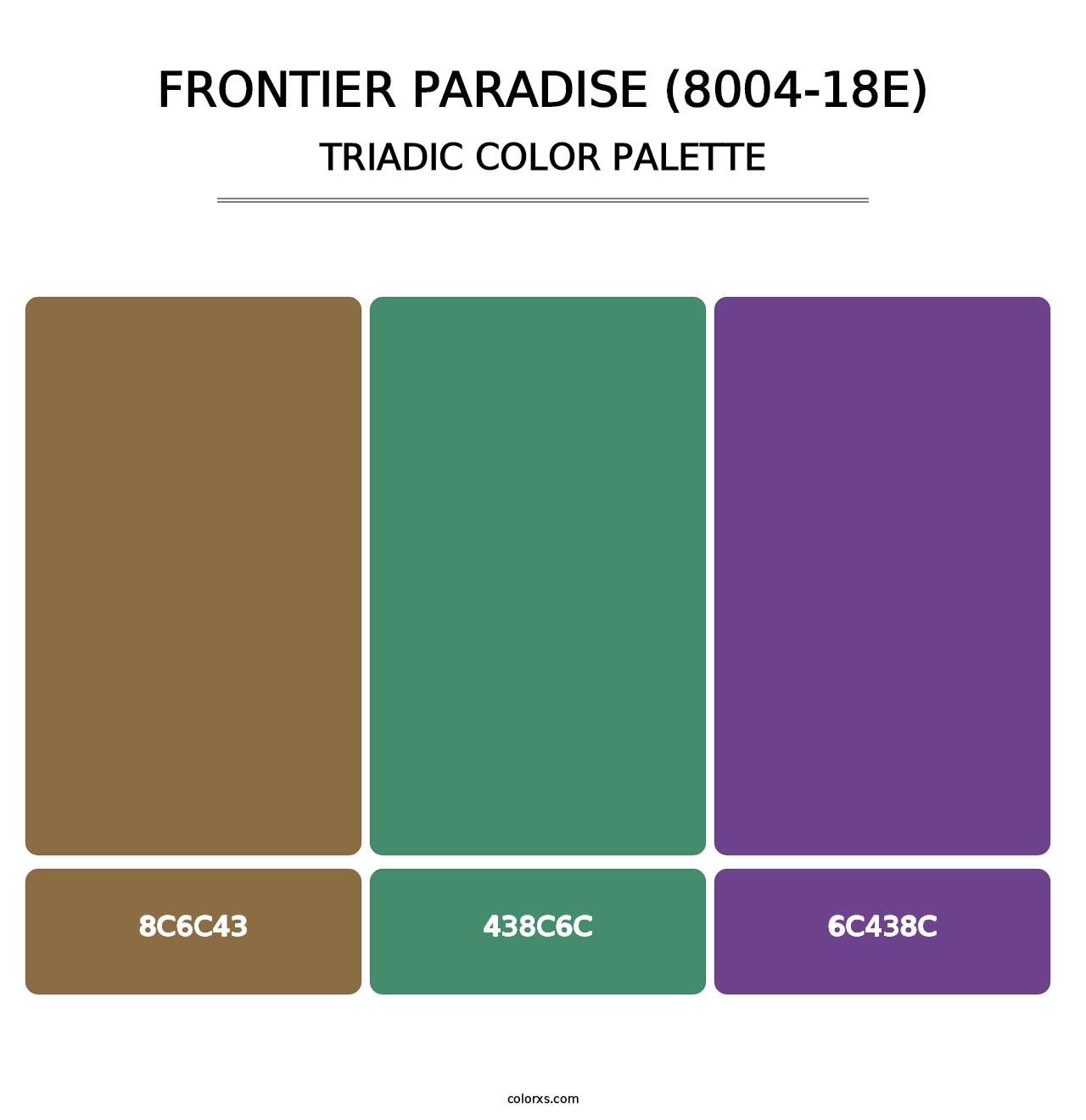 Frontier Paradise (8004-18E) - Triadic Color Palette