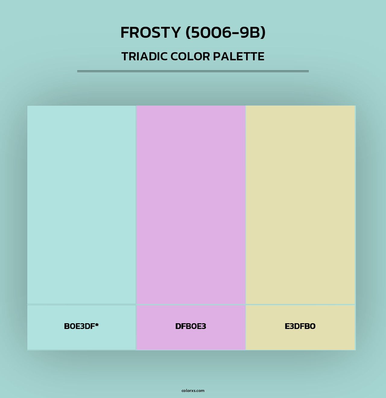 Frosty (5006-9B) - Triadic Color Palette