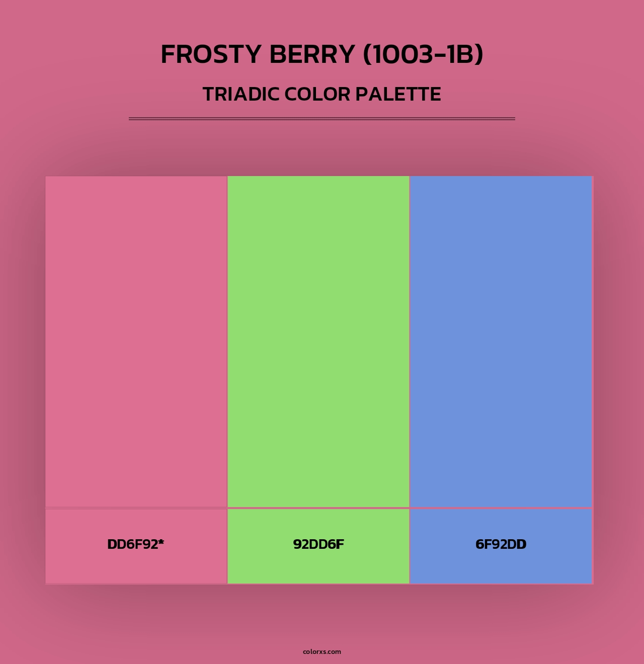 Frosty Berry (1003-1B) - Triadic Color Palette