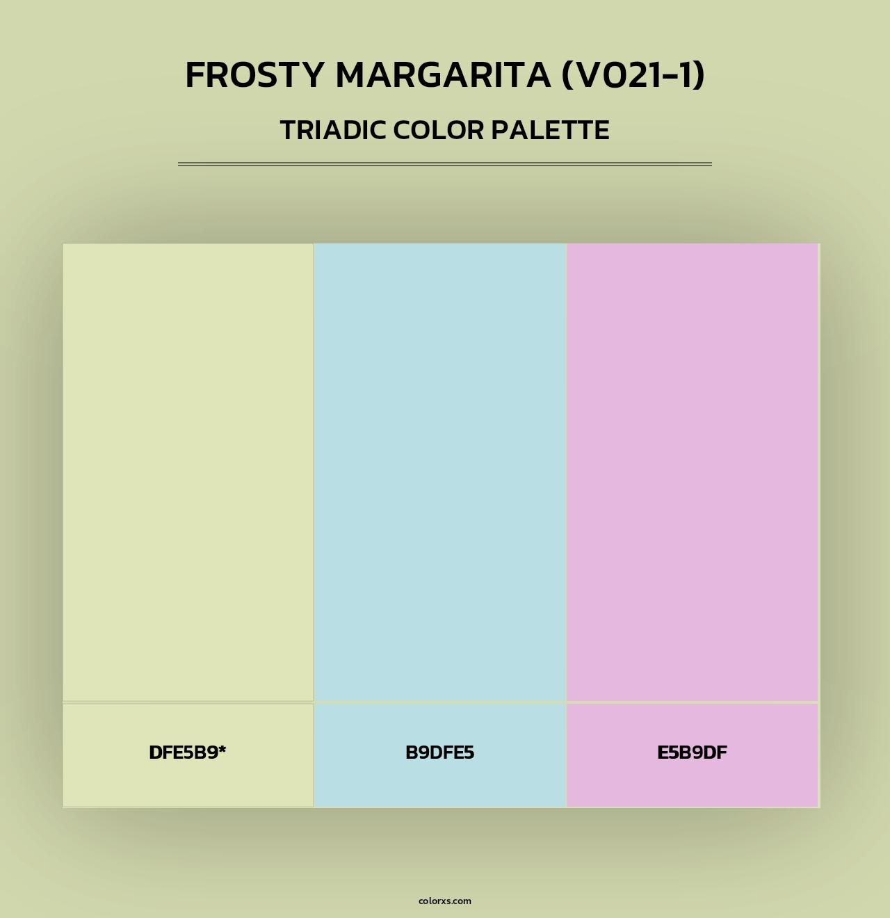Frosty Margarita (V021-1) - Triadic Color Palette