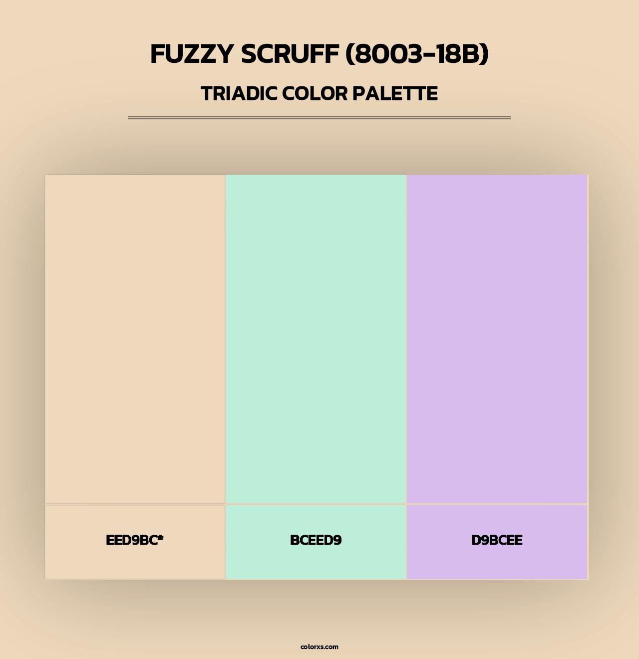 Fuzzy Scruff (8003-18B) - Triadic Color Palette