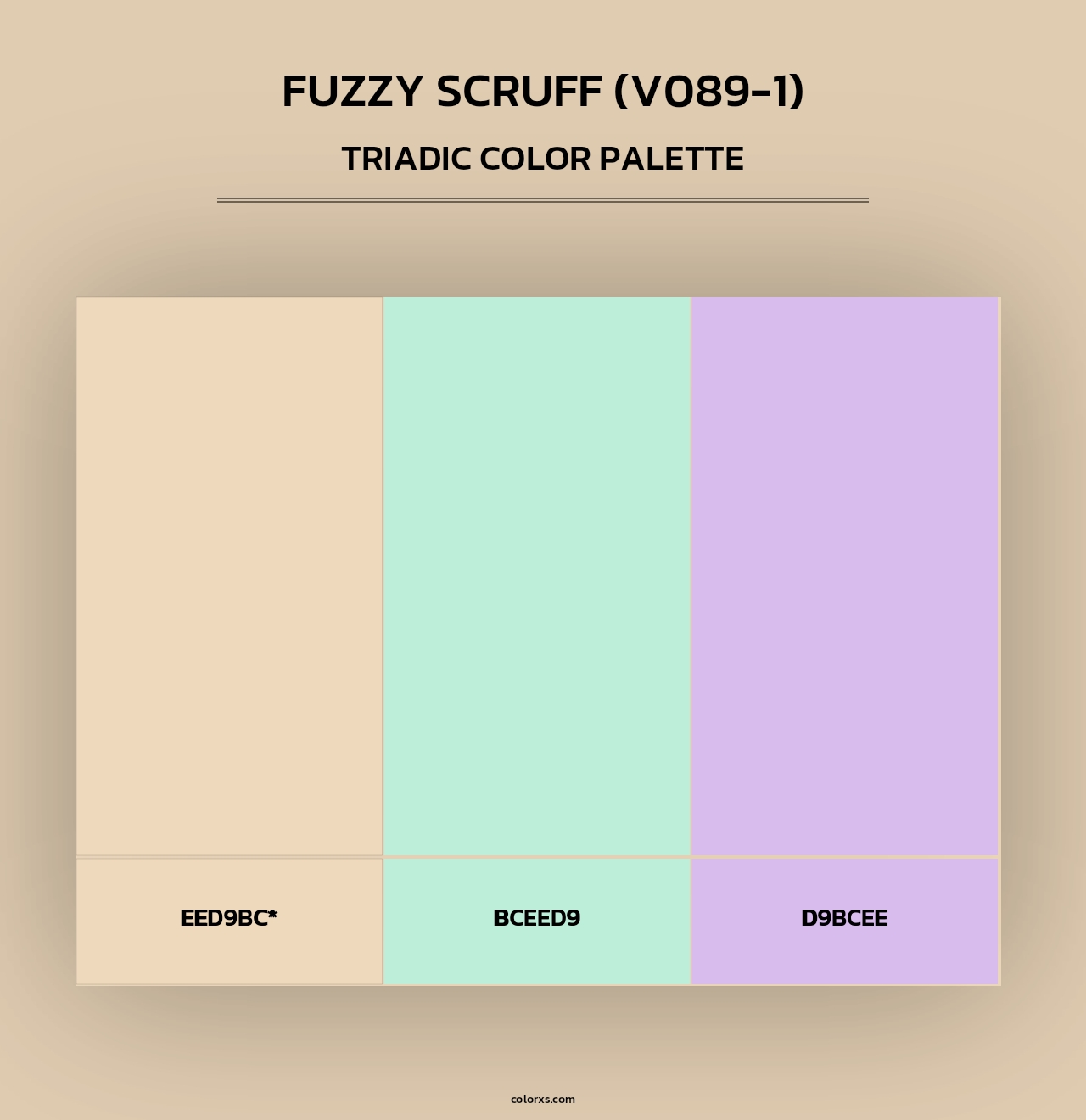 Fuzzy Scruff (V089-1) - Triadic Color Palette