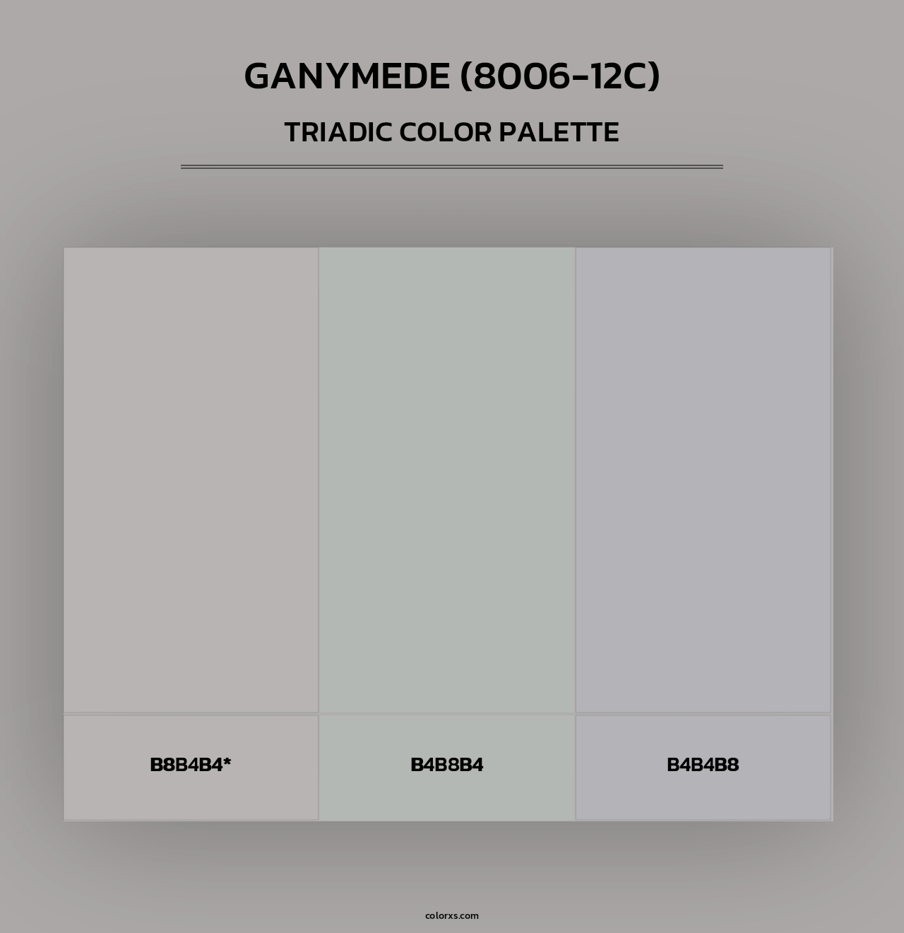 Ganymede (8006-12C) - Triadic Color Palette