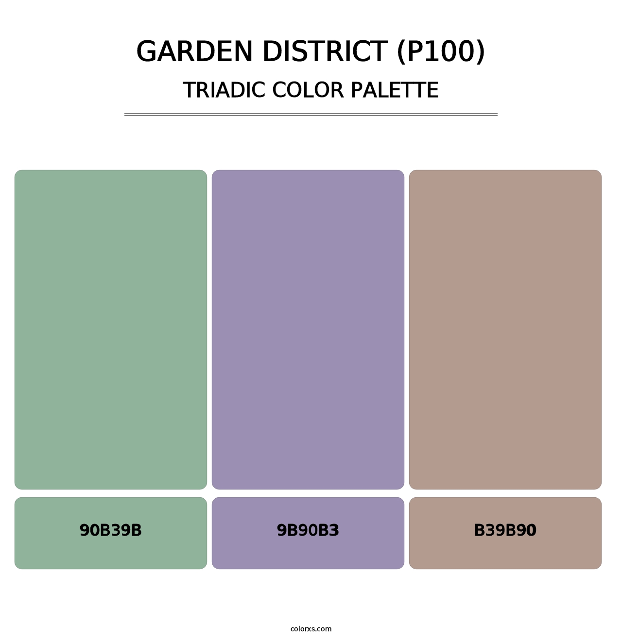 Garden District (P100) - Triadic Color Palette