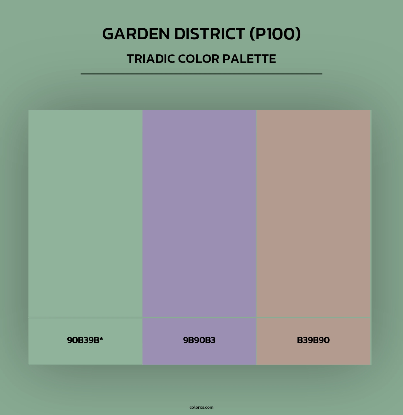 Garden District (P100) - Triadic Color Palette