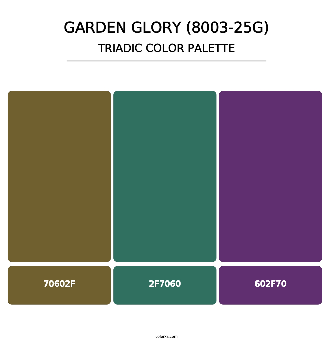 Garden Glory (8003-25G) - Triadic Color Palette