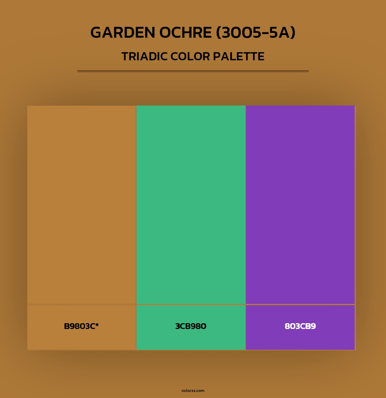 Garden Ochre (3005-5A) - Triadic Color Palette