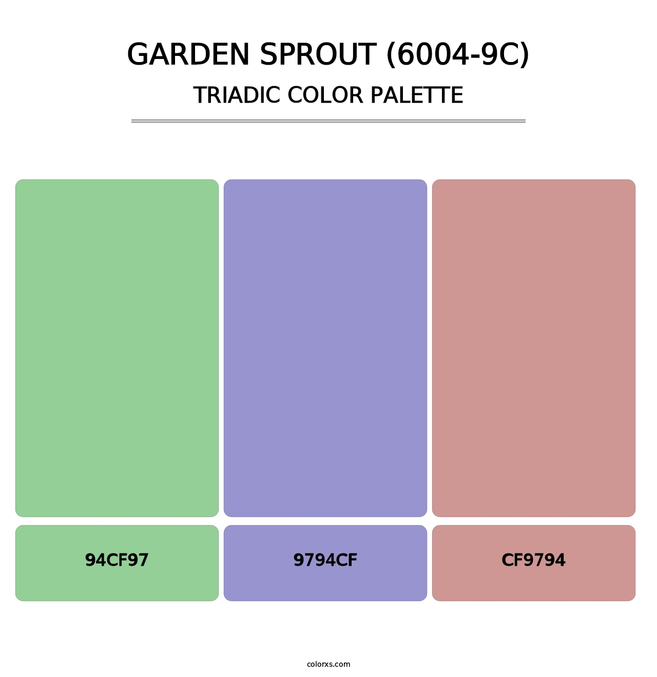Garden Sprout (6004-9C) - Triadic Color Palette