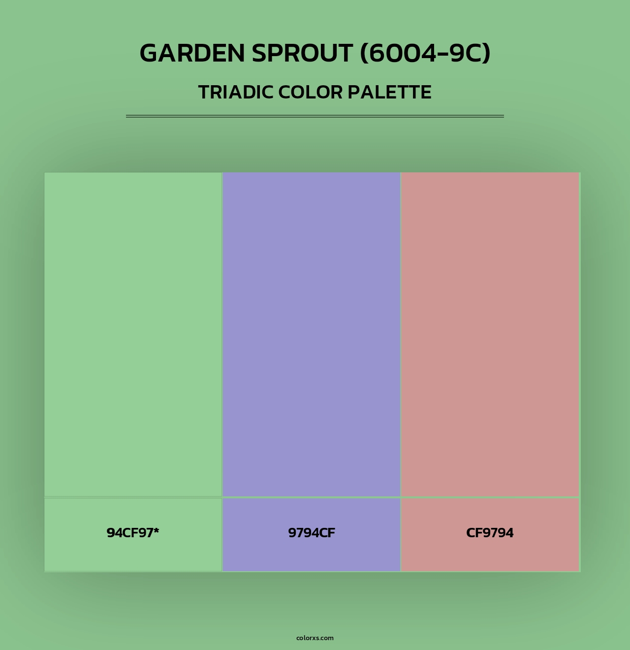 Garden Sprout (6004-9C) - Triadic Color Palette