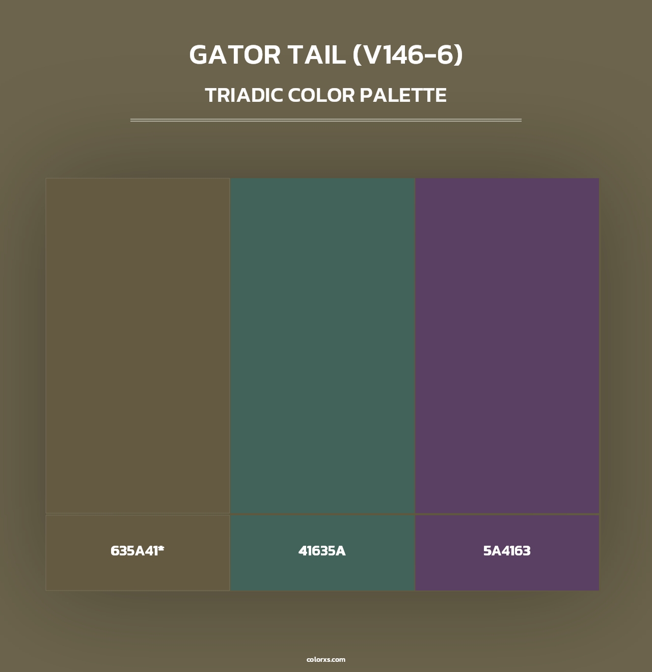 Gator Tail (V146-6) - Triadic Color Palette