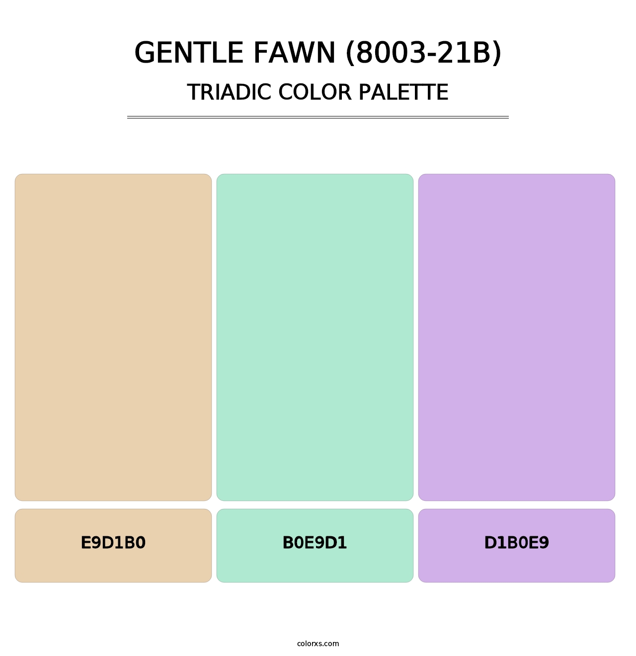Gentle Fawn (8003-21B) - Triadic Color Palette