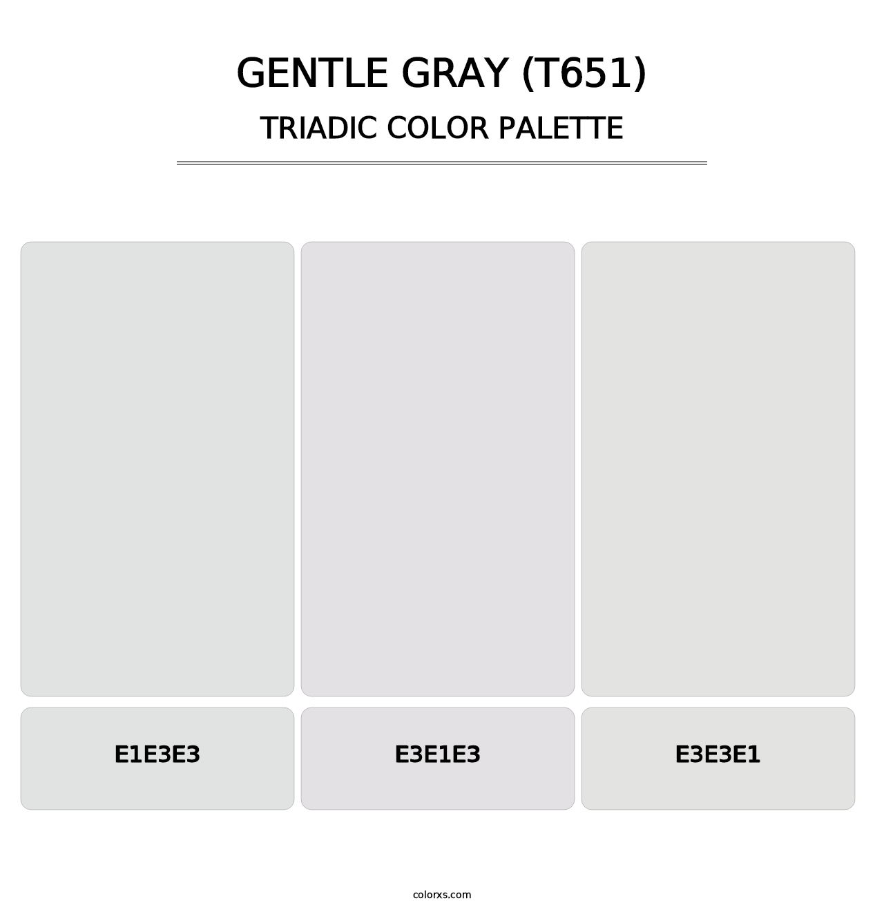 Gentle Gray (T651) - Triadic Color Palette