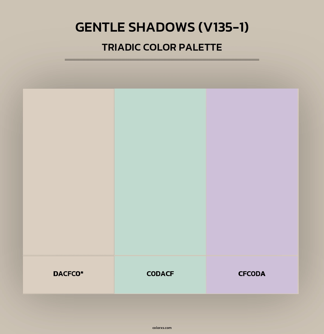 Gentle Shadows (V135-1) - Triadic Color Palette