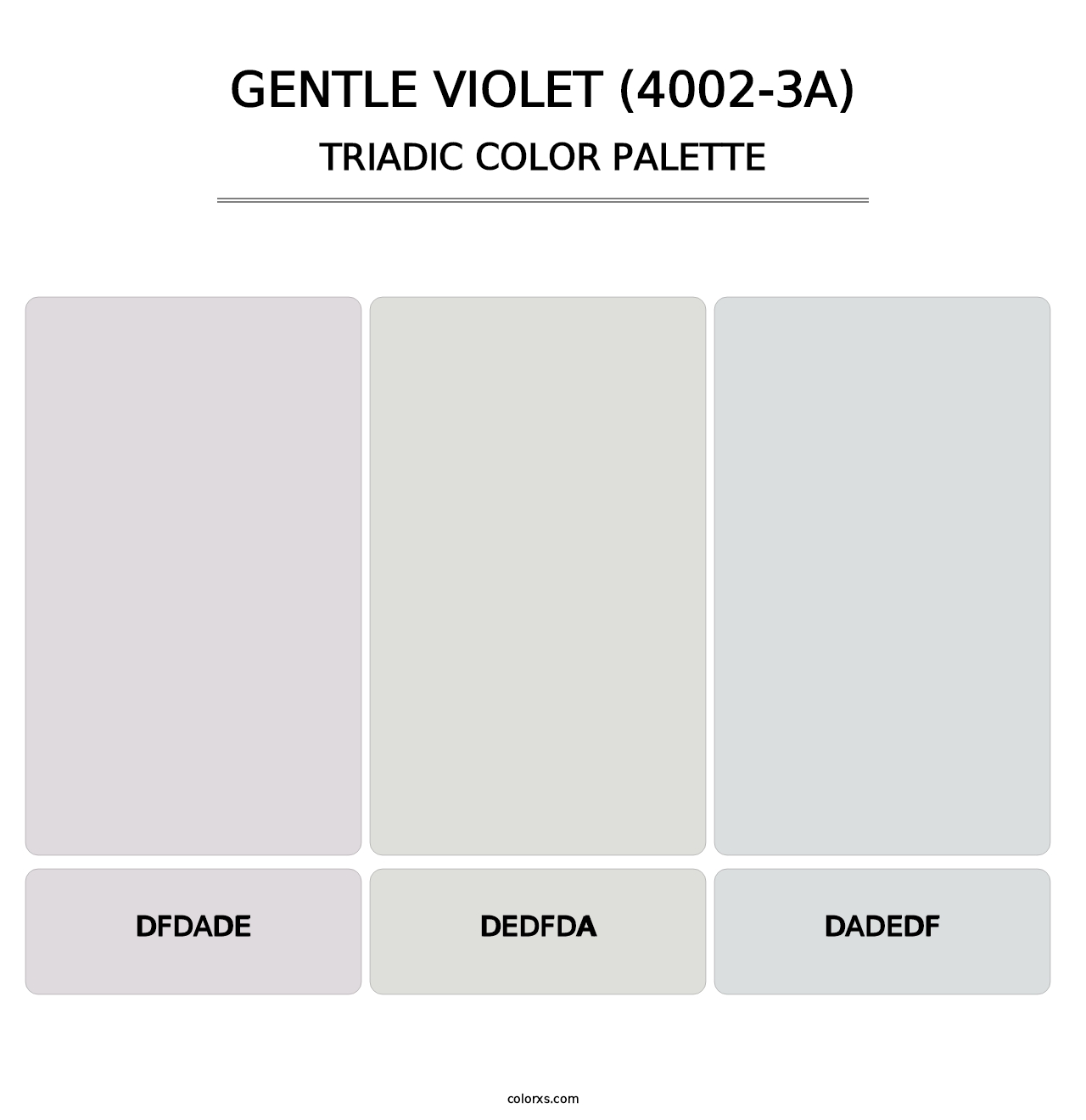 Gentle Violet (4002-3A) - Triadic Color Palette