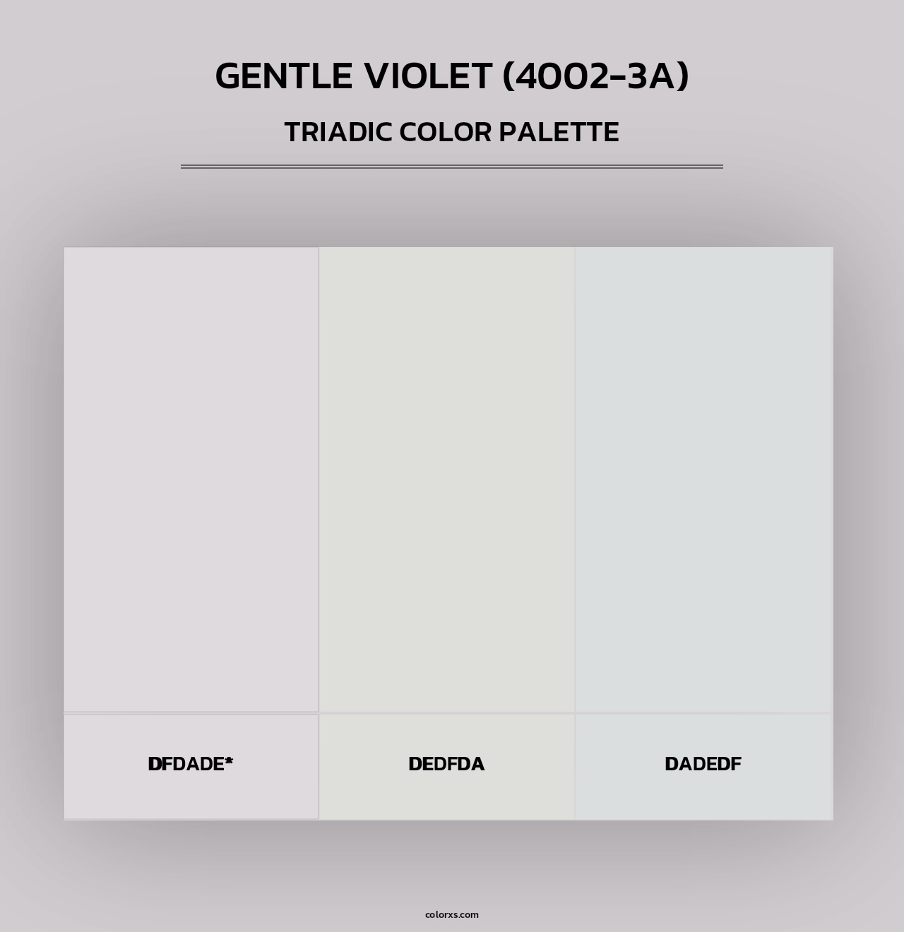 Gentle Violet (4002-3A) - Triadic Color Palette