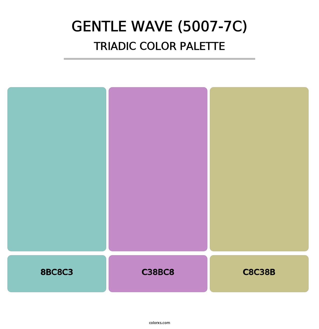 Gentle Wave (5007-7C) - Triadic Color Palette