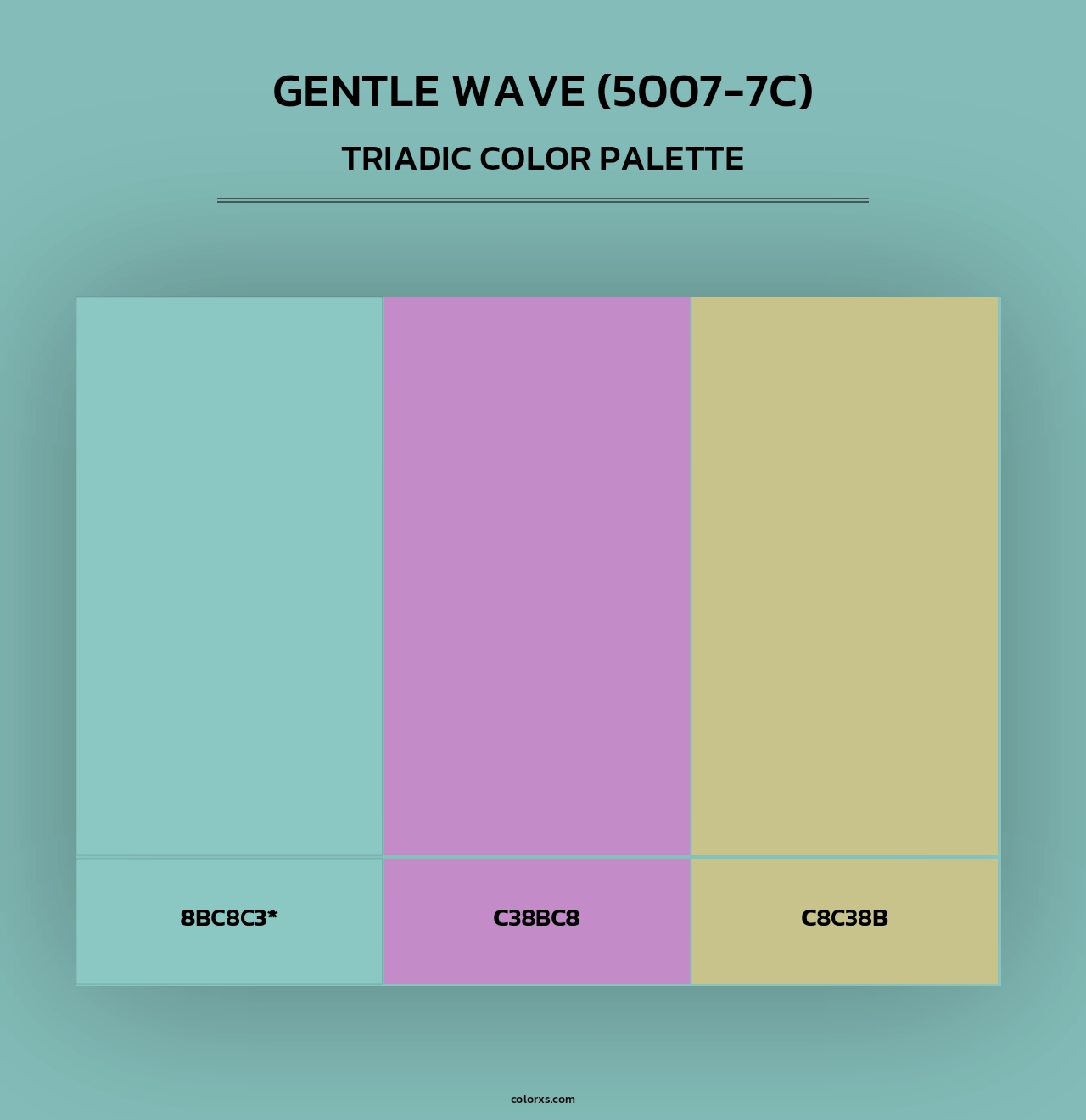 Gentle Wave (5007-7C) - Triadic Color Palette