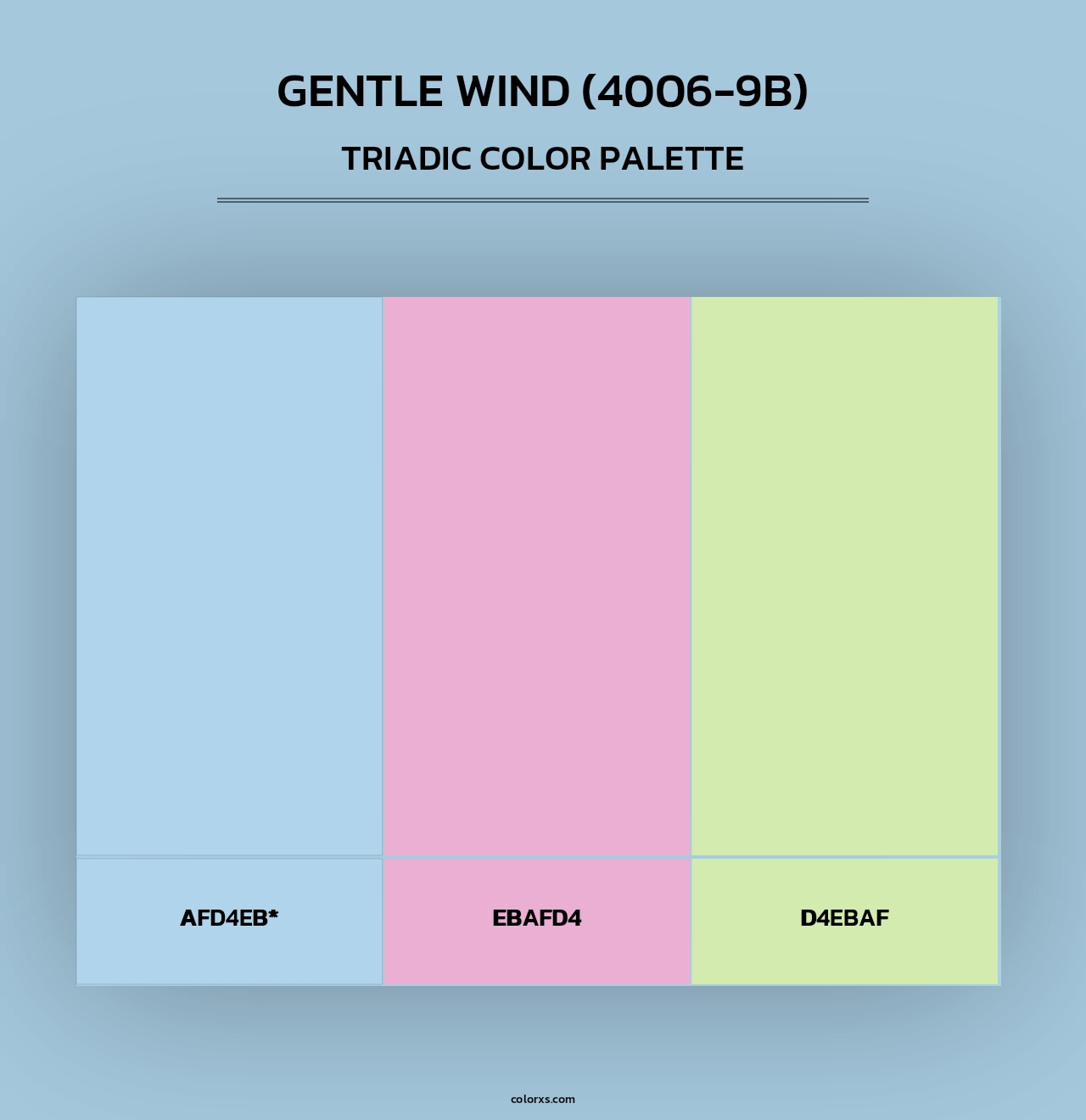 Gentle Wind (4006-9B) - Triadic Color Palette