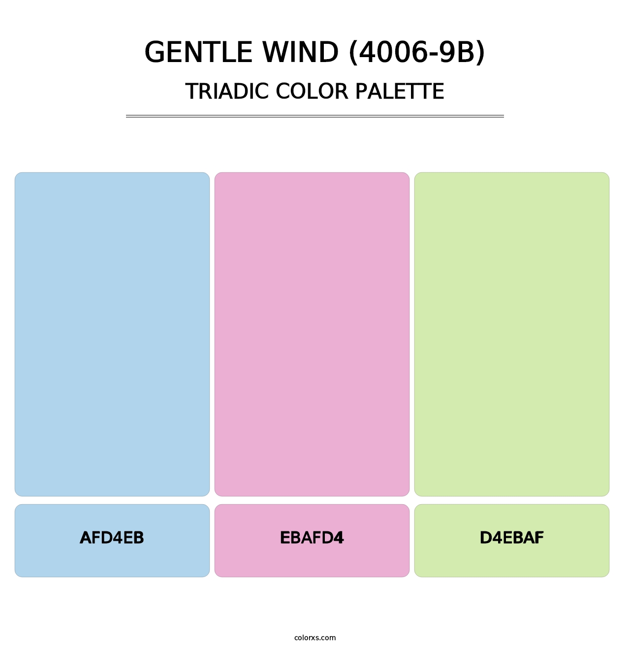 Gentle Wind (4006-9B) - Triadic Color Palette