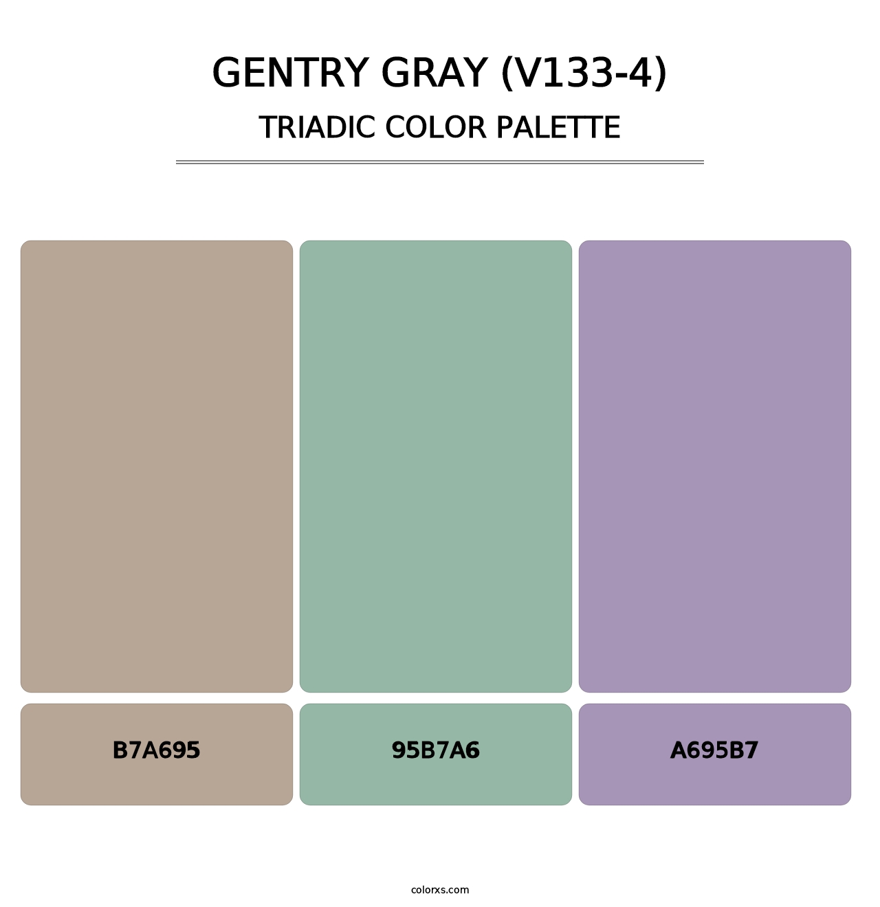 Gentry Gray (V133-4) - Triadic Color Palette