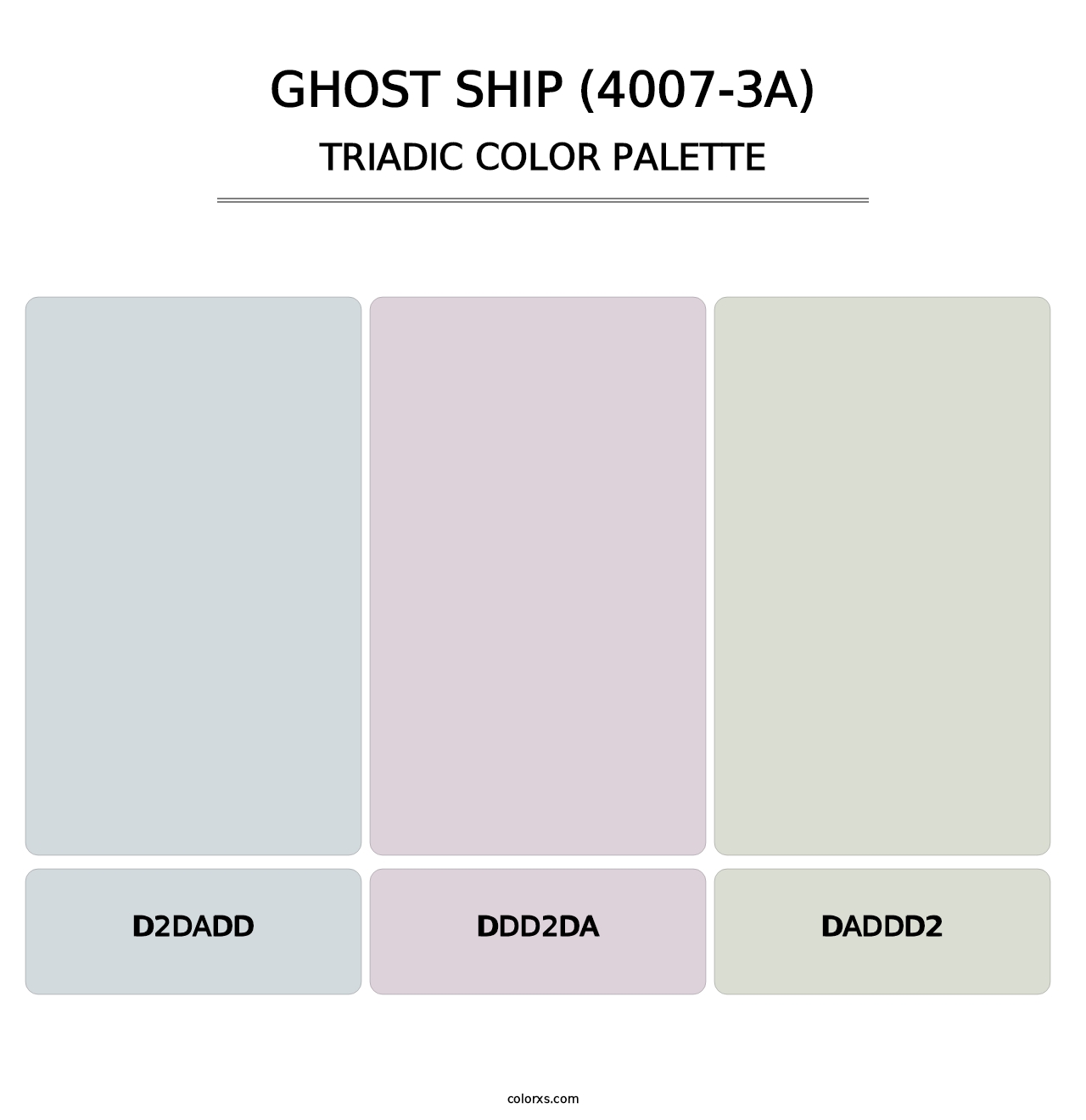Ghost Ship (4007-3A) - Triadic Color Palette