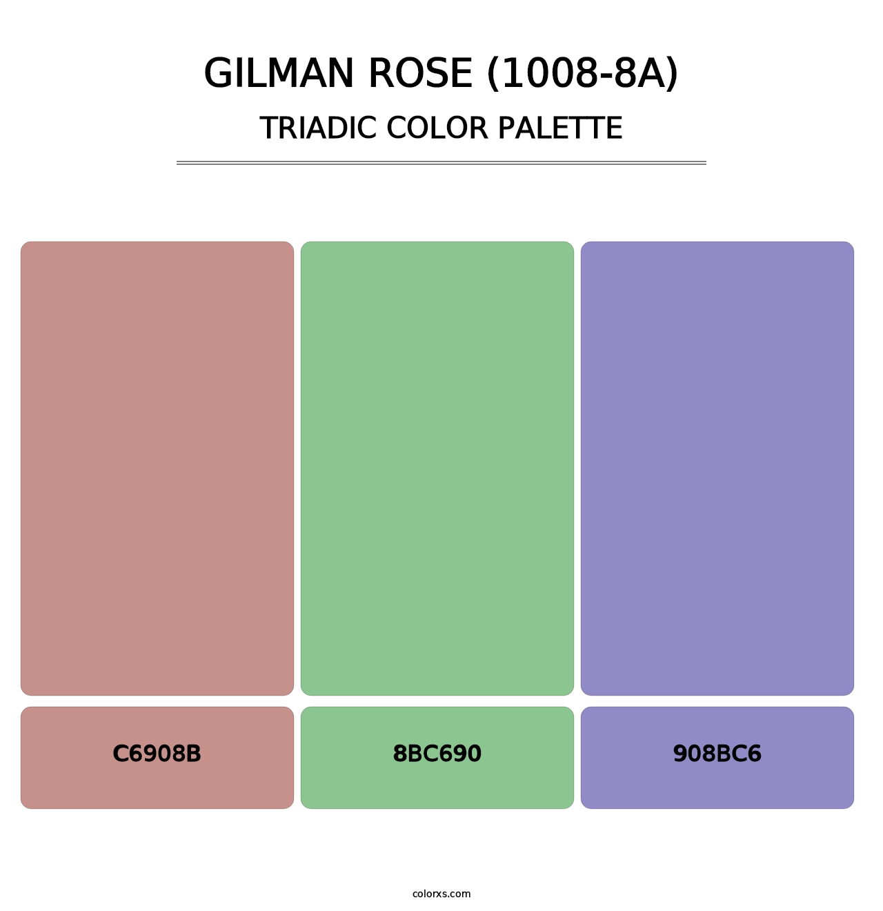 Gilman Rose (1008-8A) - Triadic Color Palette
