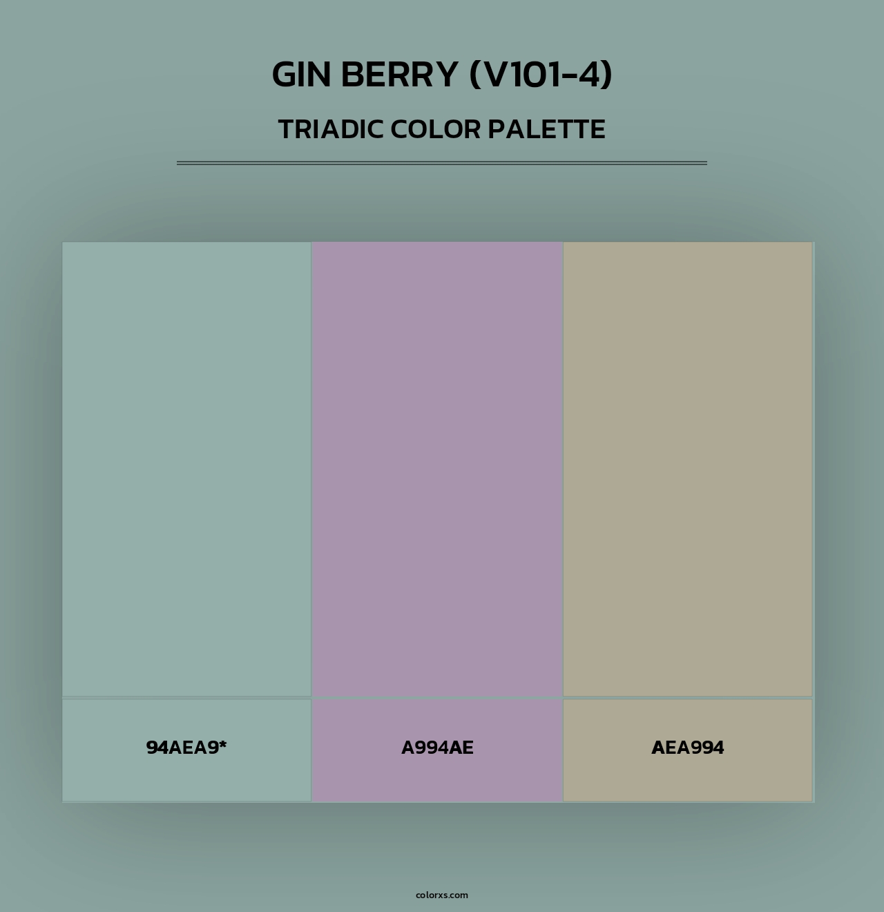 Gin Berry (V101-4) - Triadic Color Palette