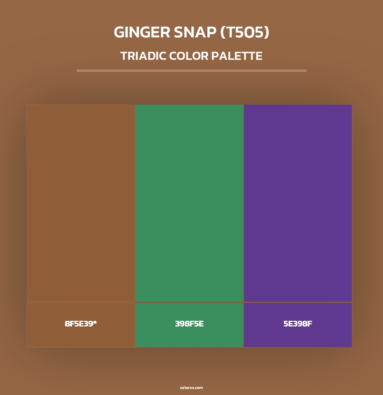 Ginger Snap (T505) - Triadic Color Palette