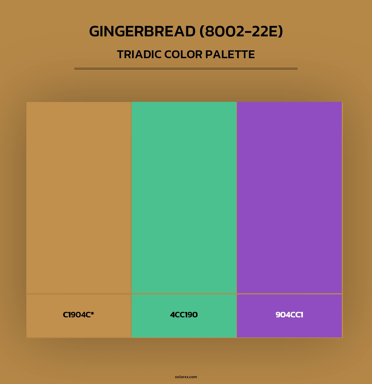Gingerbread (8002-22E) - Triadic Color Palette