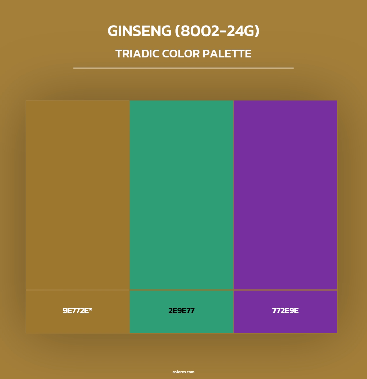 Ginseng (8002-24G) - Triadic Color Palette