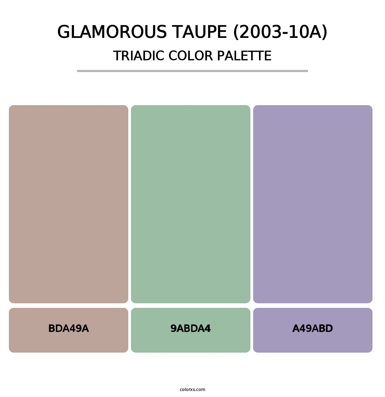 Glamorous Taupe (2003-10A) - Triadic Color Palette