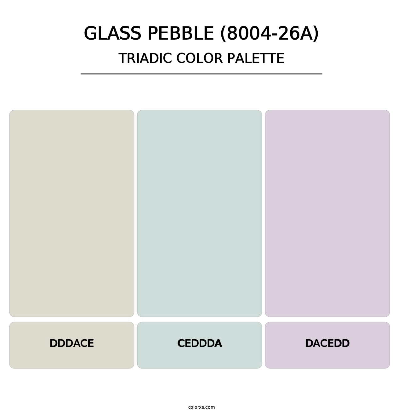 Glass Pebble (8004-26A) - Triadic Color Palette
