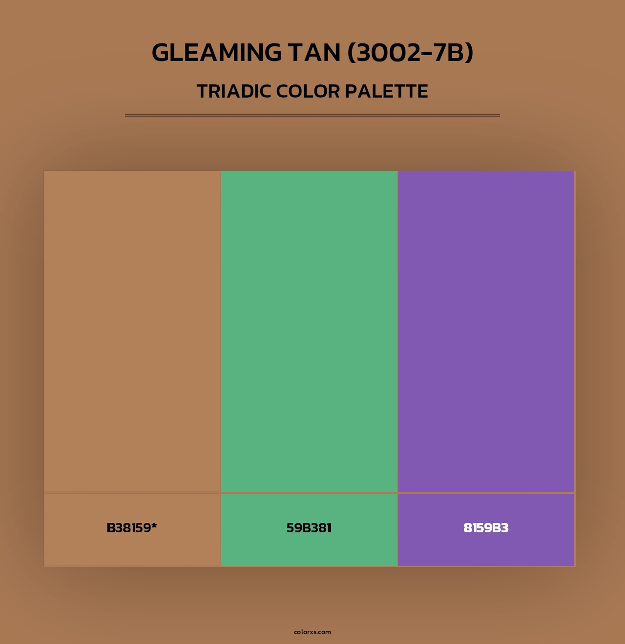 Gleaming Tan (3002-7B) - Triadic Color Palette