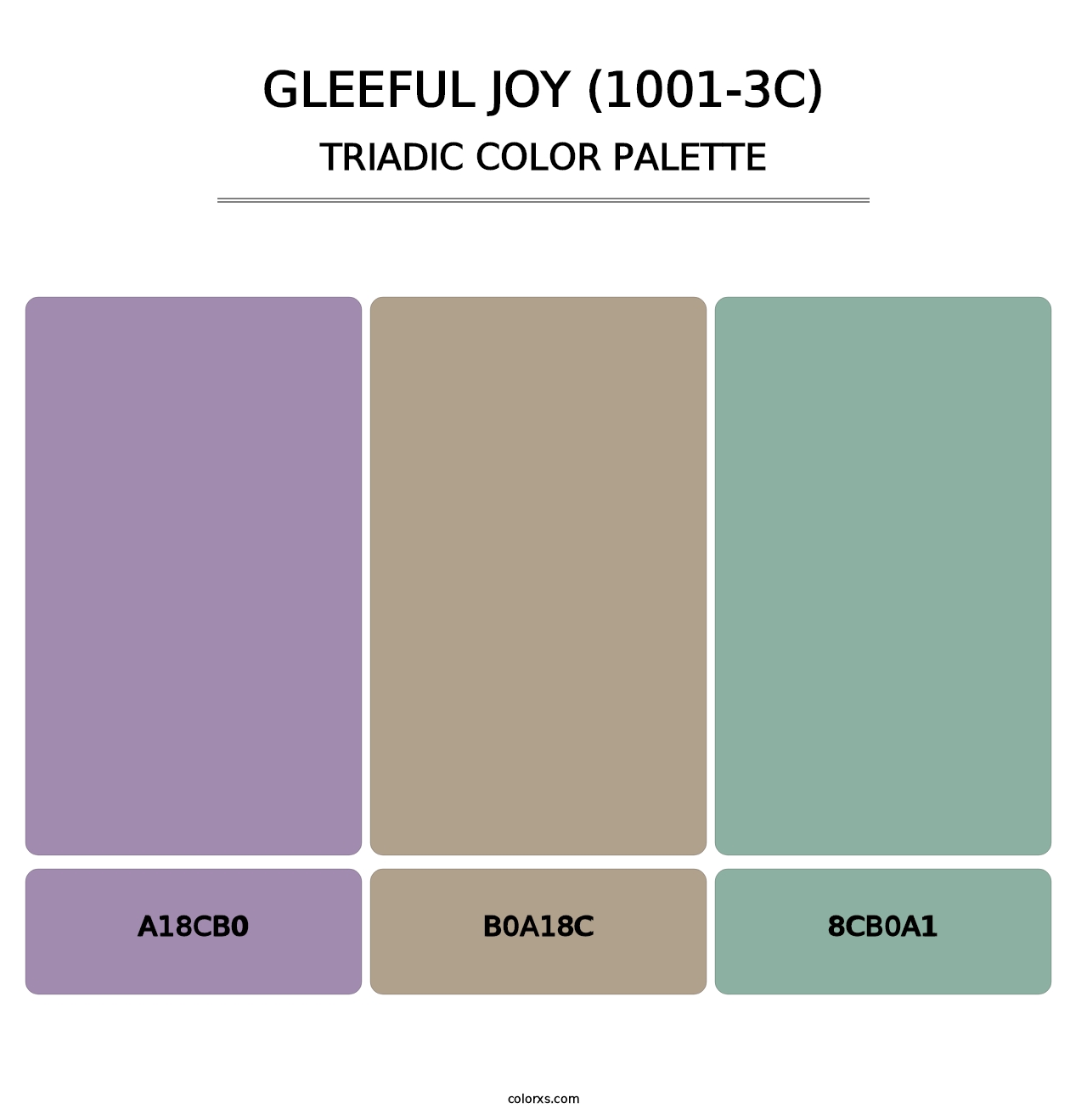 Gleeful Joy (1001-3C) - Triadic Color Palette