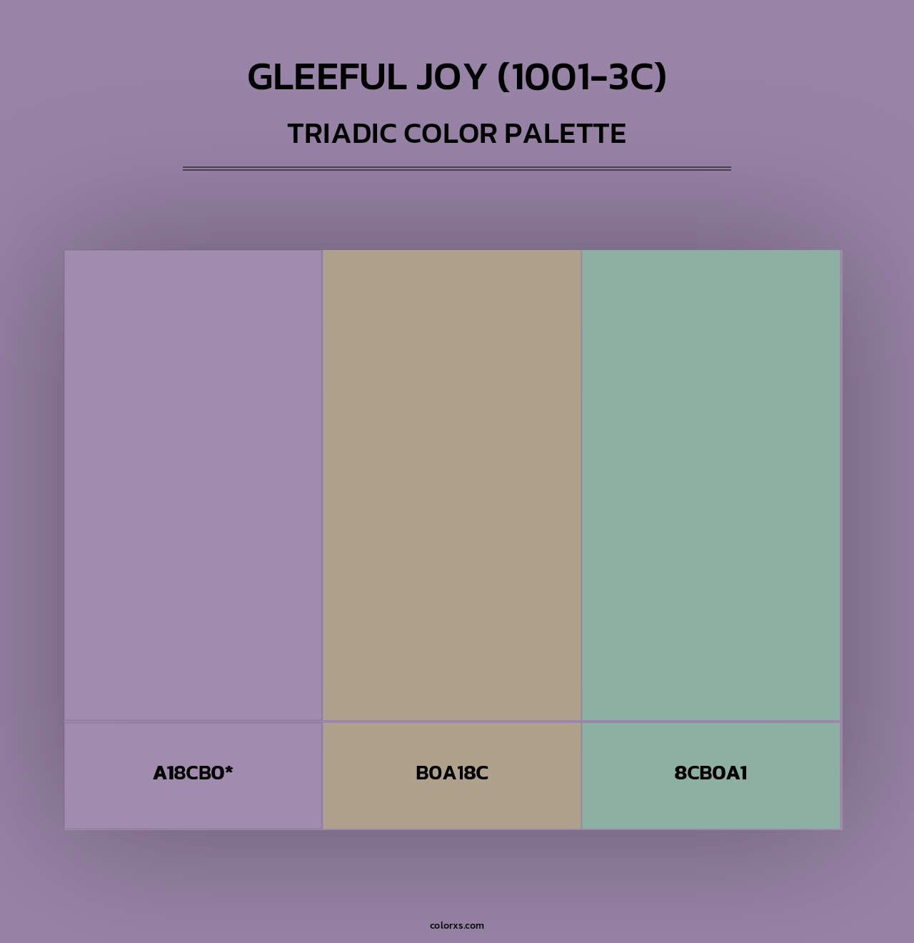 Gleeful Joy (1001-3C) - Triadic Color Palette