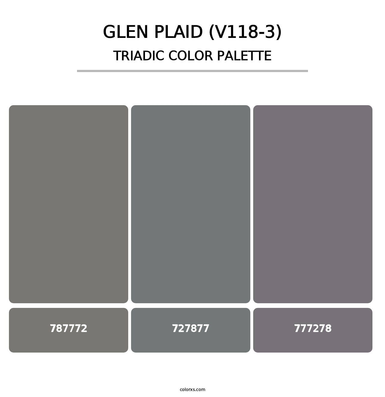 Glen Plaid (V118-3) - Triadic Color Palette