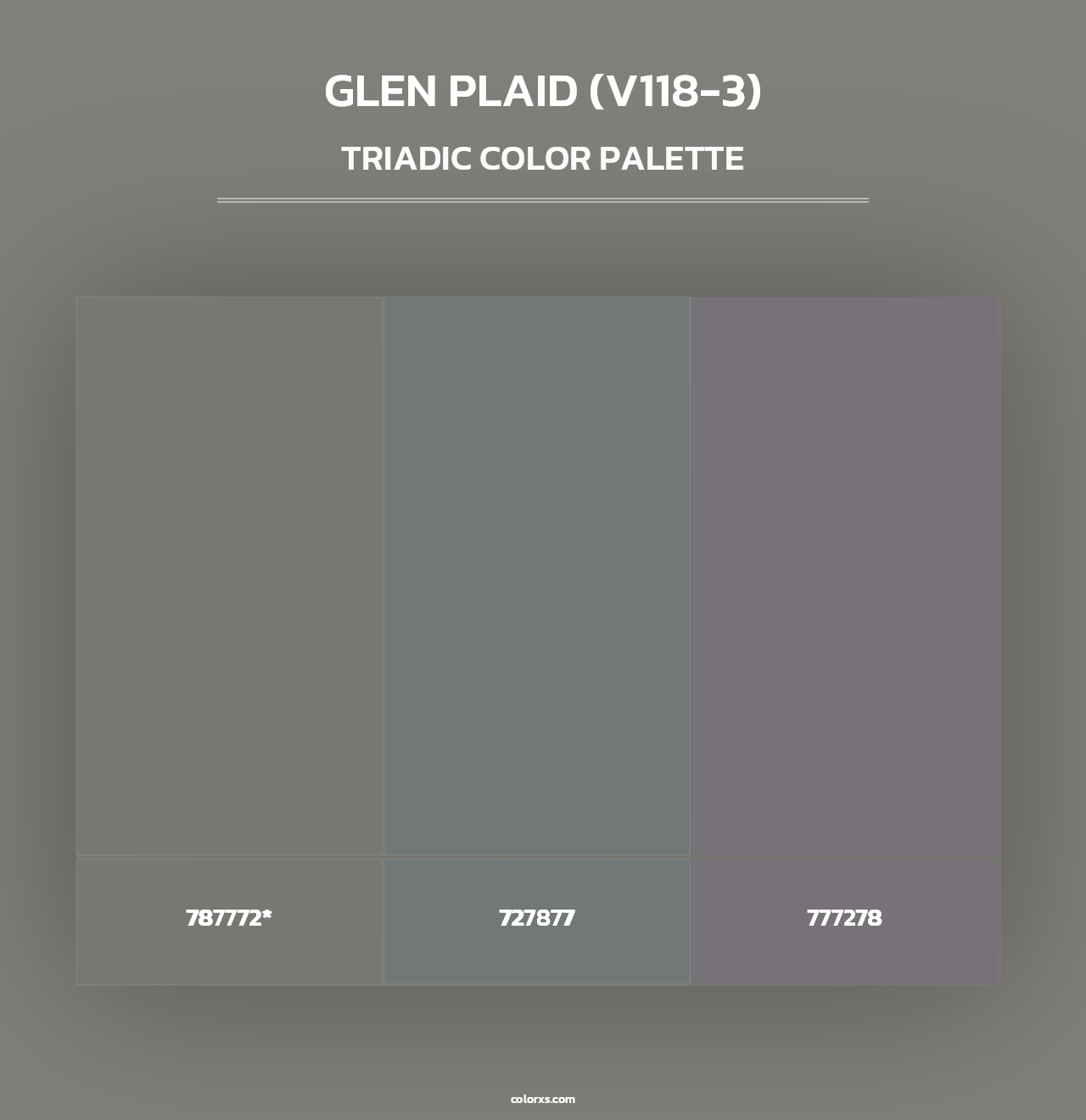 Glen Plaid (V118-3) - Triadic Color Palette
