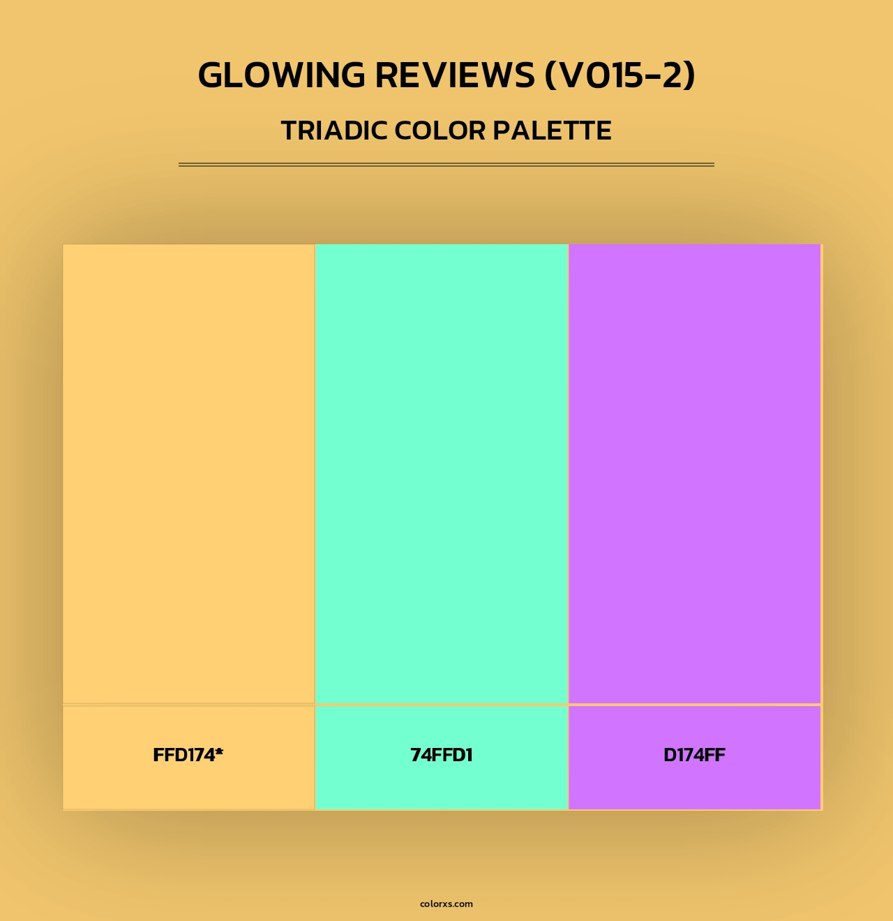 Glowing Reviews (V015-2) - Triadic Color Palette