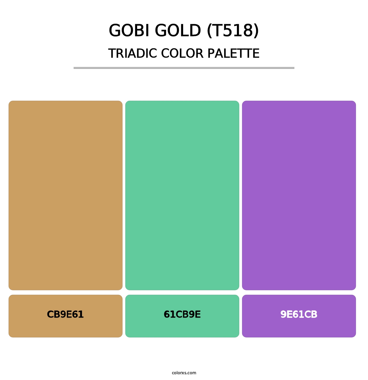 Gobi Gold (T518) - Triadic Color Palette