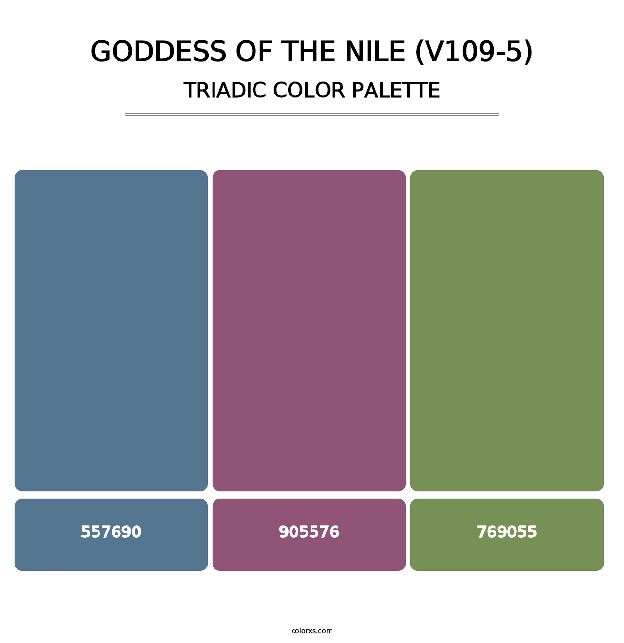 Goddess of the Nile (V109-5) - Triadic Color Palette