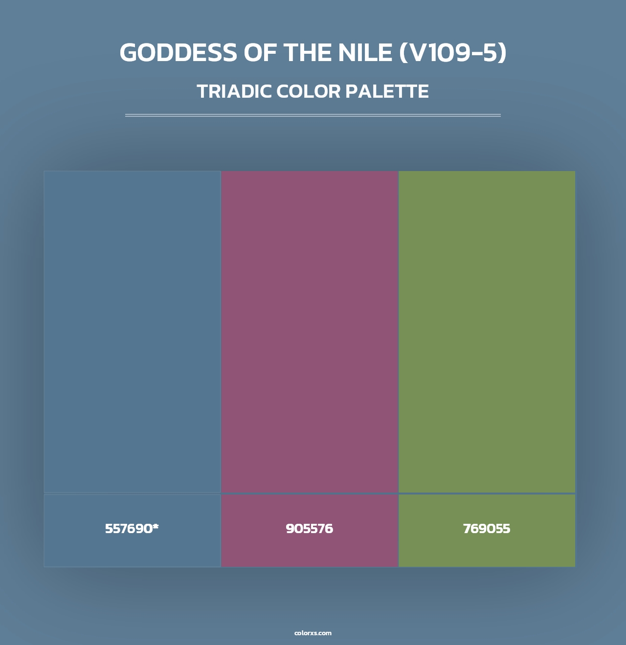 Goddess of the Nile (V109-5) - Triadic Color Palette