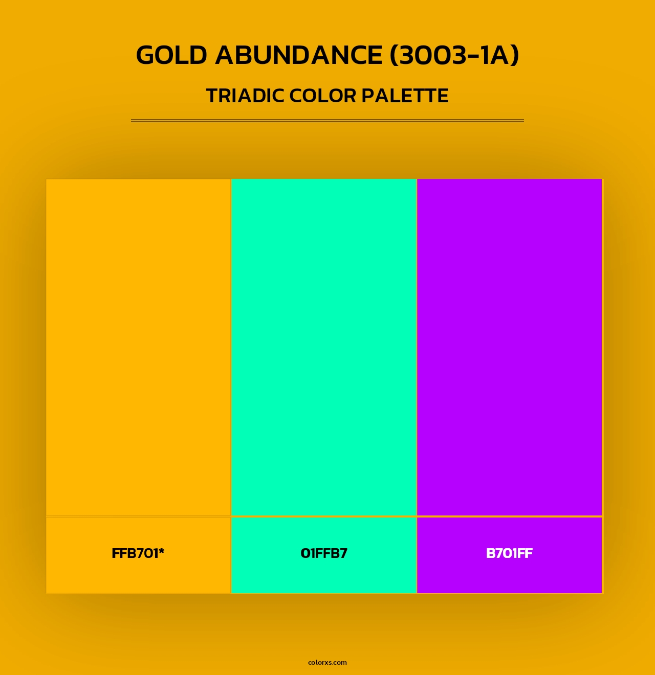 Gold Abundance (3003-1A) - Triadic Color Palette