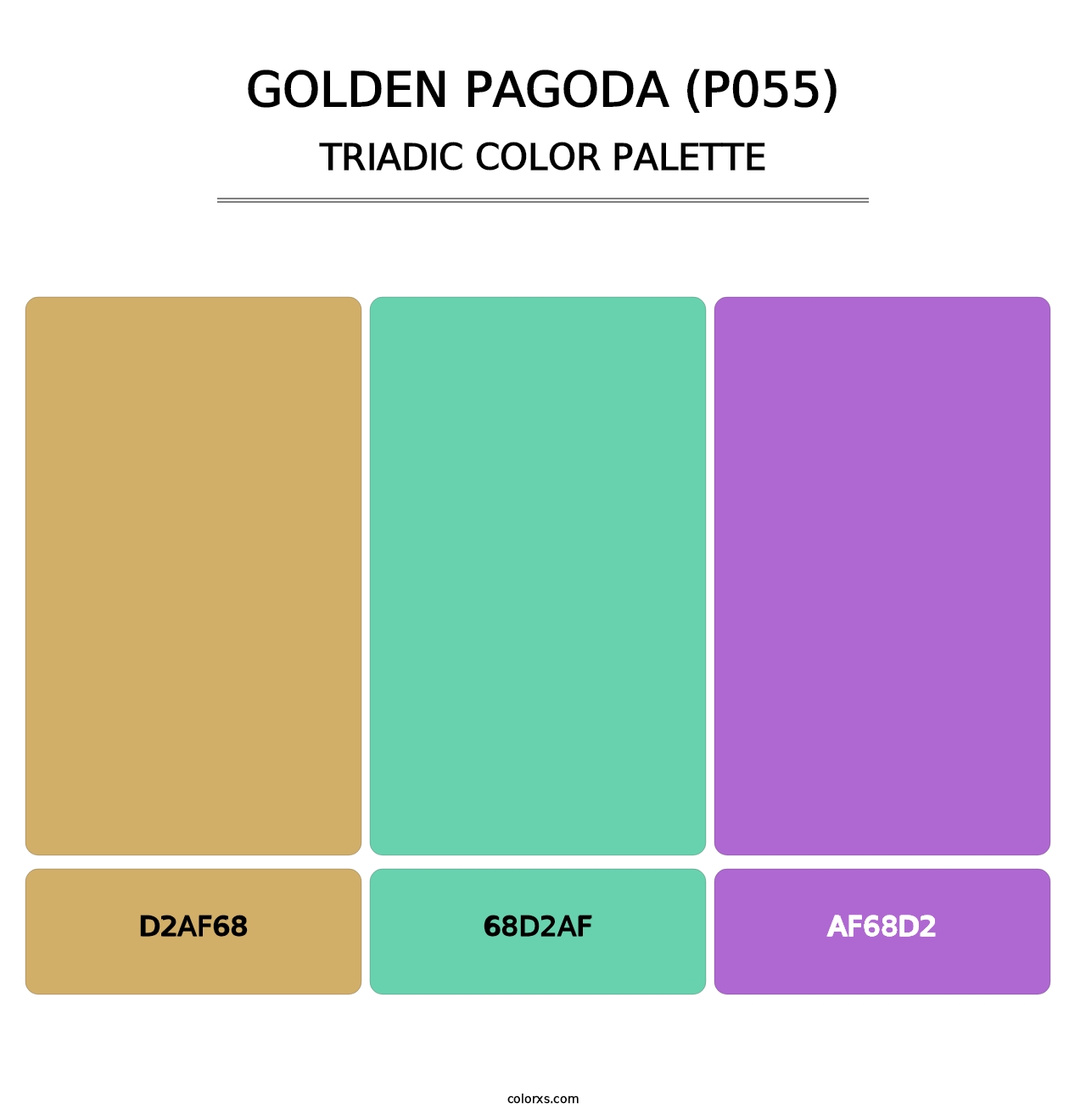 Golden Pagoda (P055) - Triadic Color Palette