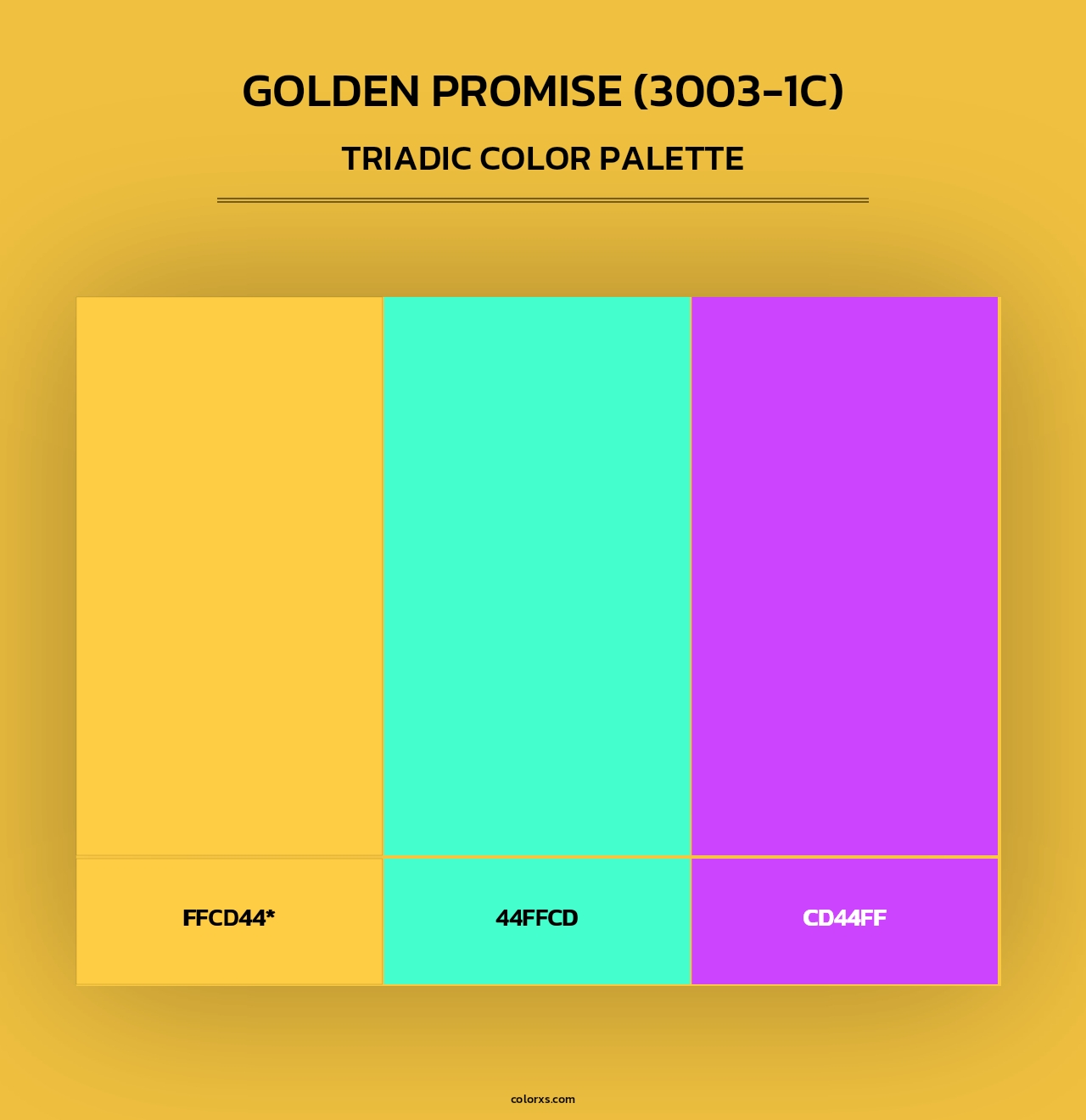 Golden Promise (3003-1C) - Triadic Color Palette