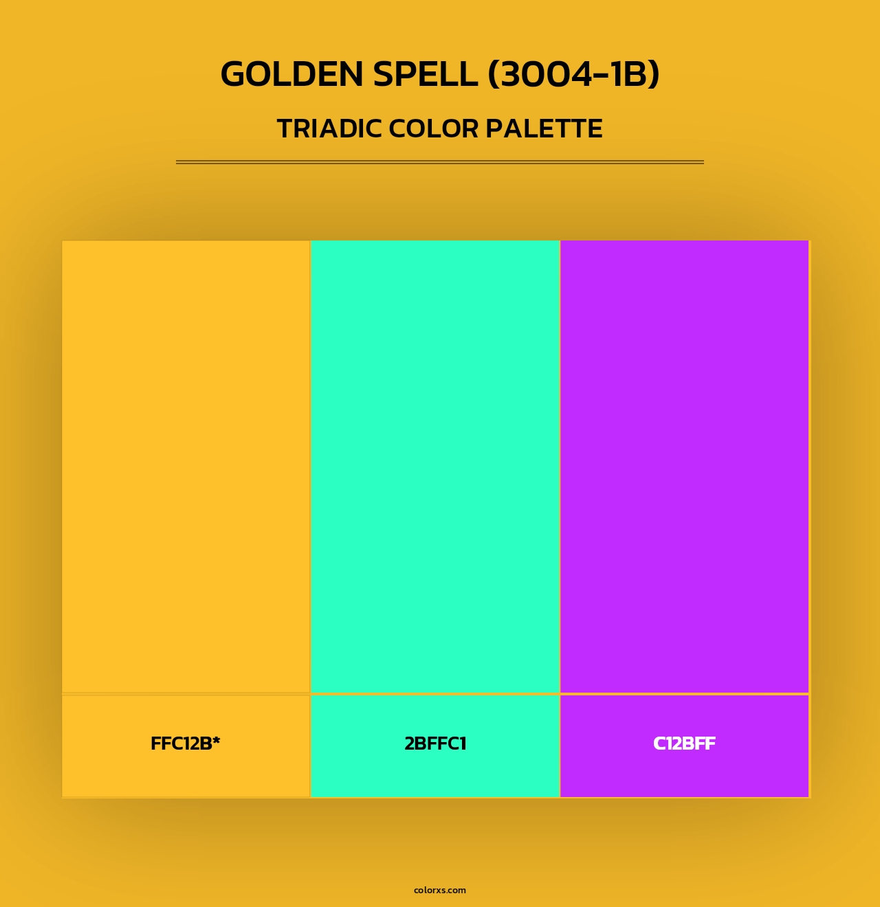 Golden Spell (3004-1B) - Triadic Color Palette
