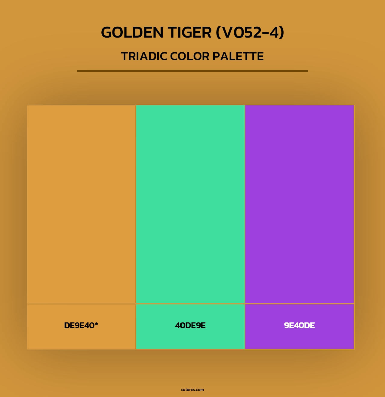 Golden Tiger (V052-4) - Triadic Color Palette