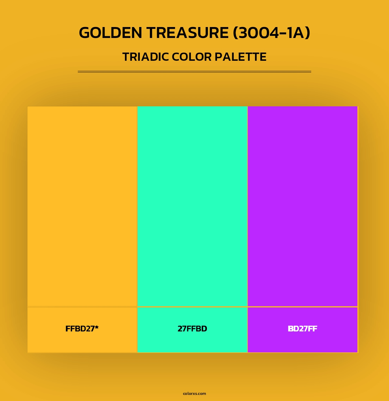 Golden Treasure (3004-1A) - Triadic Color Palette